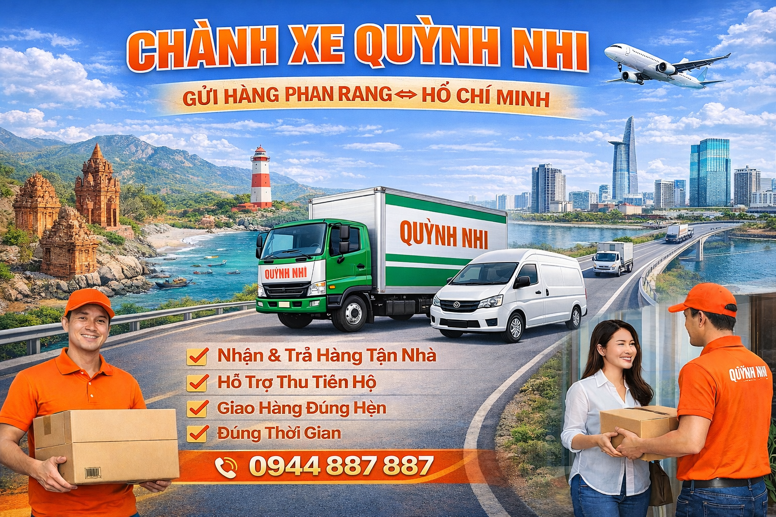 Gửi hàng Chành xe Hồ Chí Minh Phan Rang chất lượng uy tín giá rẻ