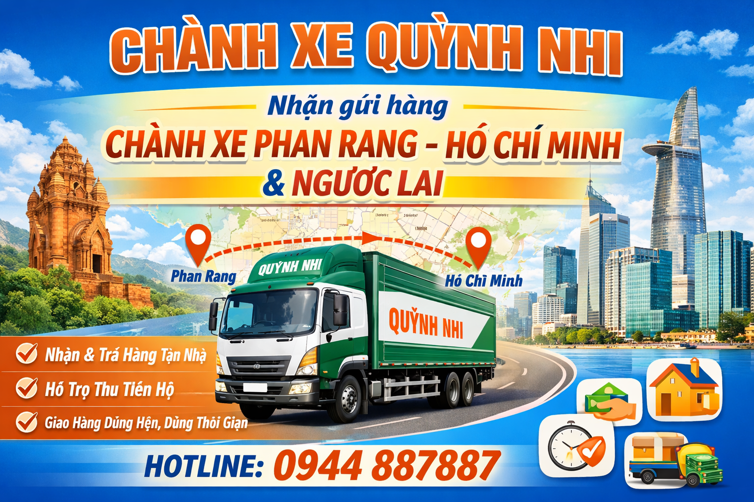 Chành xe Phan Rang Hồ Chí Minh uy tín chất lượng giá rẻ