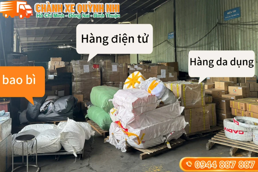 Chành xe Quỳnh Nhi nhận vận chuyển đa dạng hàng hóa